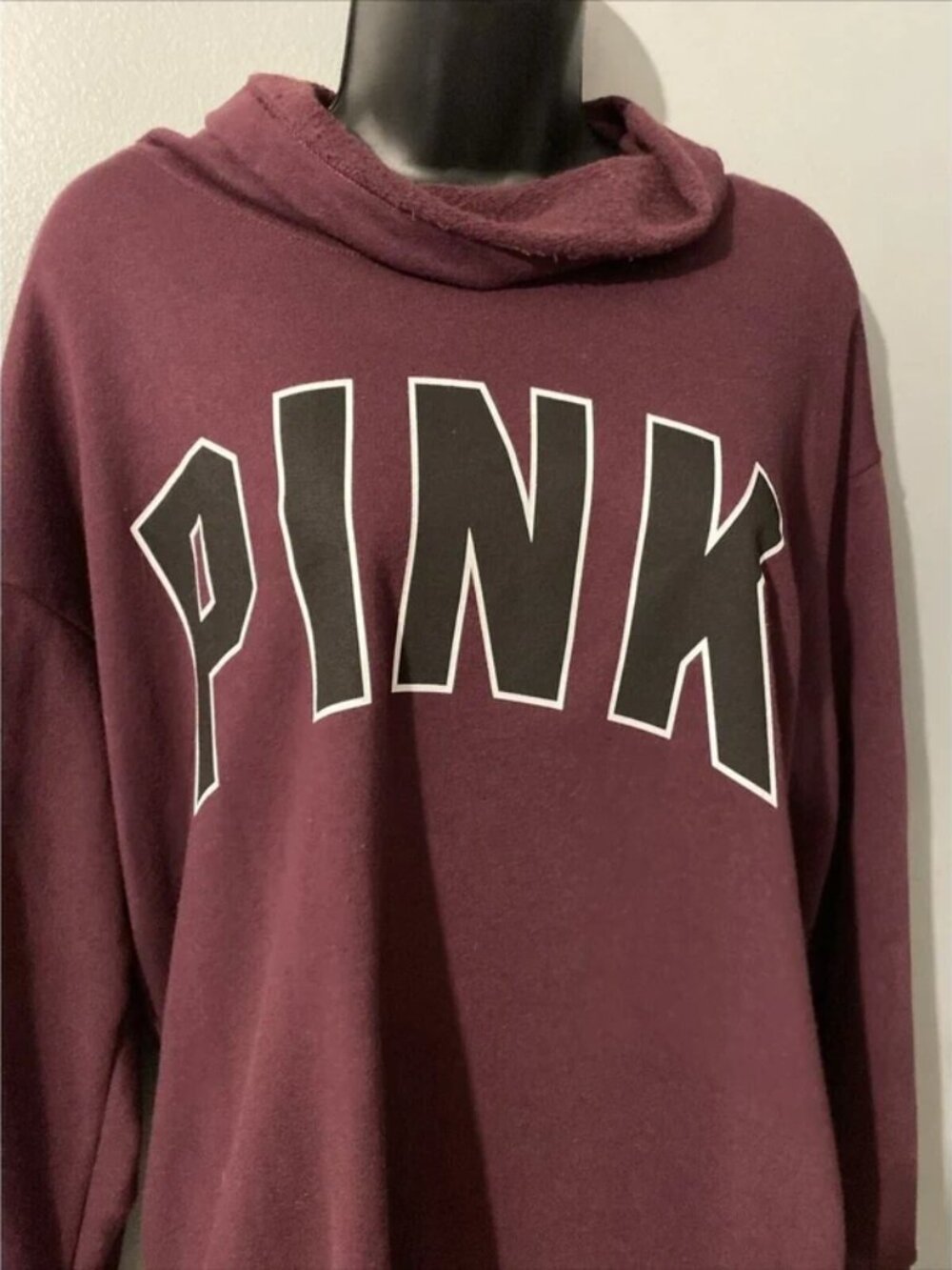 Pink Victoria Secret Women's Cowl Neck Sweatshirt Purple Size SP - Picture 2 of 4